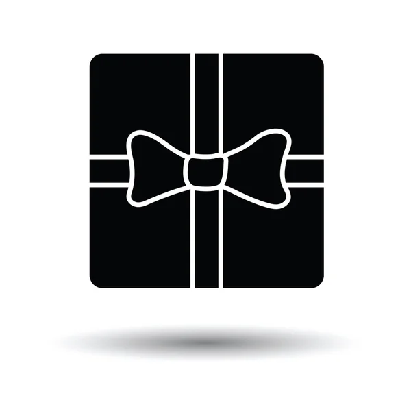 Caja de regalo con icono de cinta — Vector de stock