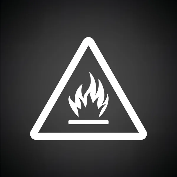 Illustration d'icône inflammable . — Image vectorielle