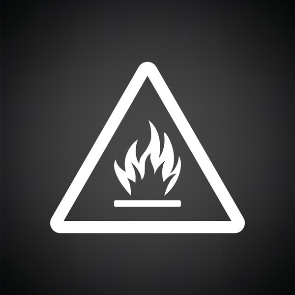 Flammable icon  illustration.