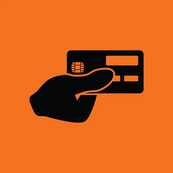 Handhållen kreditkortsikon — Stock vektor