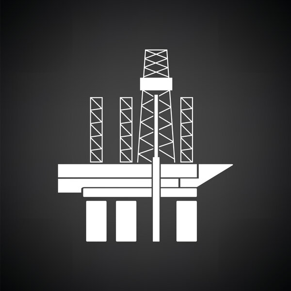Oil sea platform icon