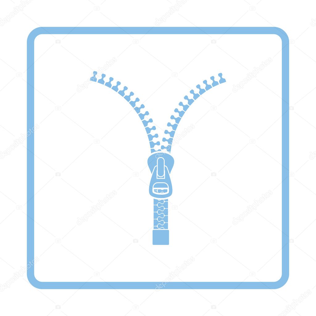 Sewing zip line icon