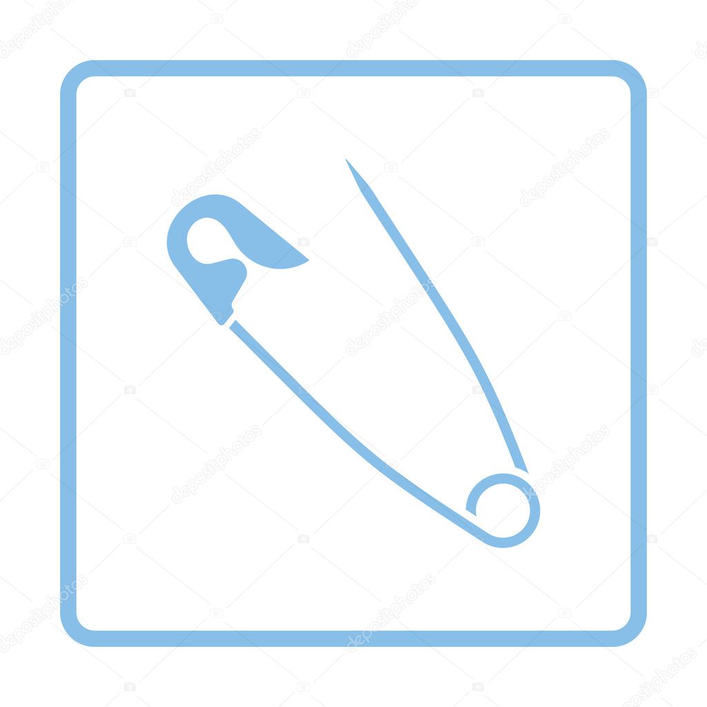 Tailor safety pin icon