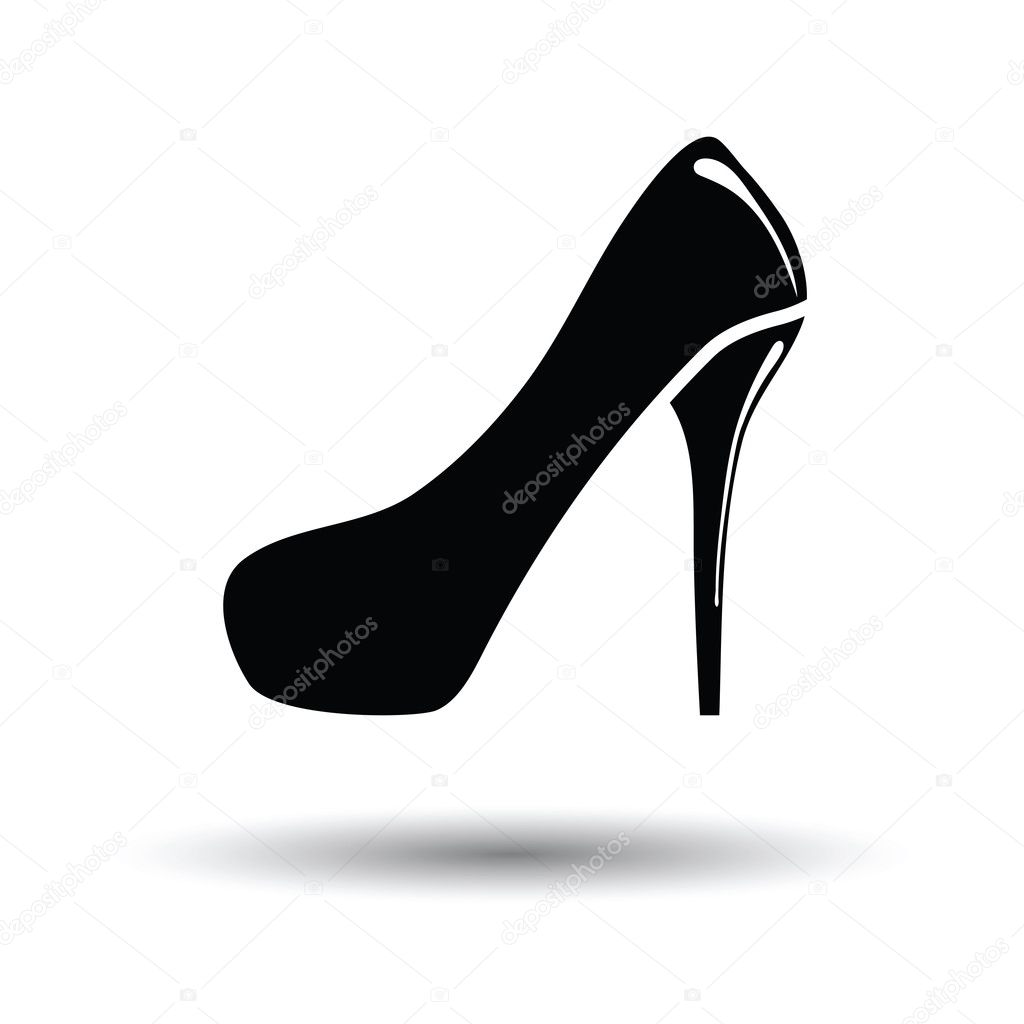 Female shoe with high heel icon