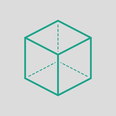 Projeksiyon simgesiyle küp