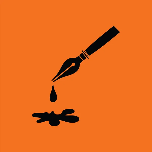 Vulpen met vlek-pictogram — Stockvector