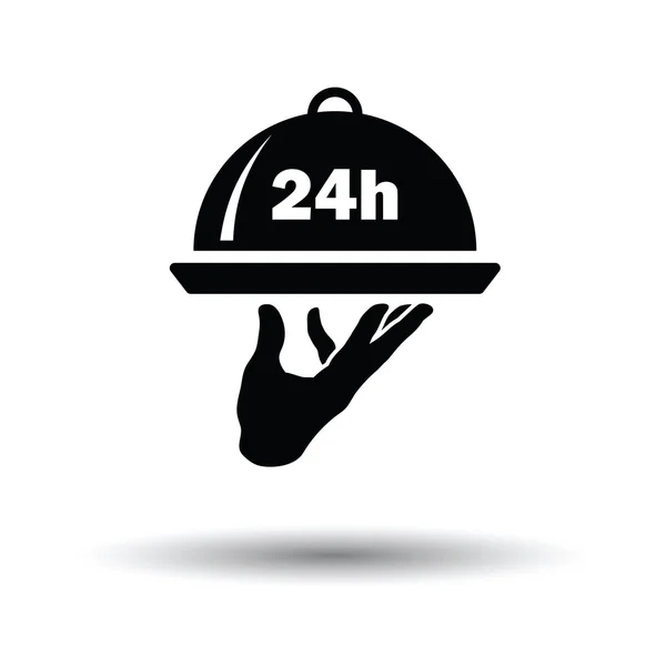 24 ore icona del servizio in camera — Vettoriale Stock