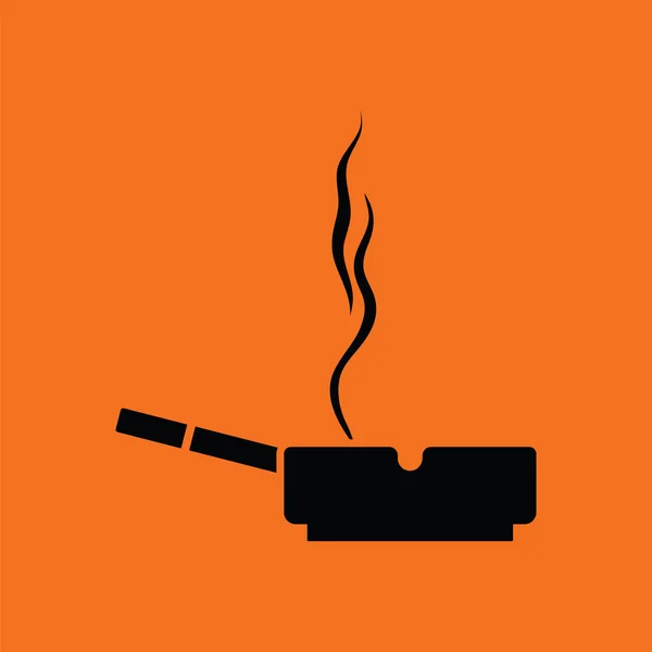 Сигарета в иконе пепельницы — стоковый вектор
