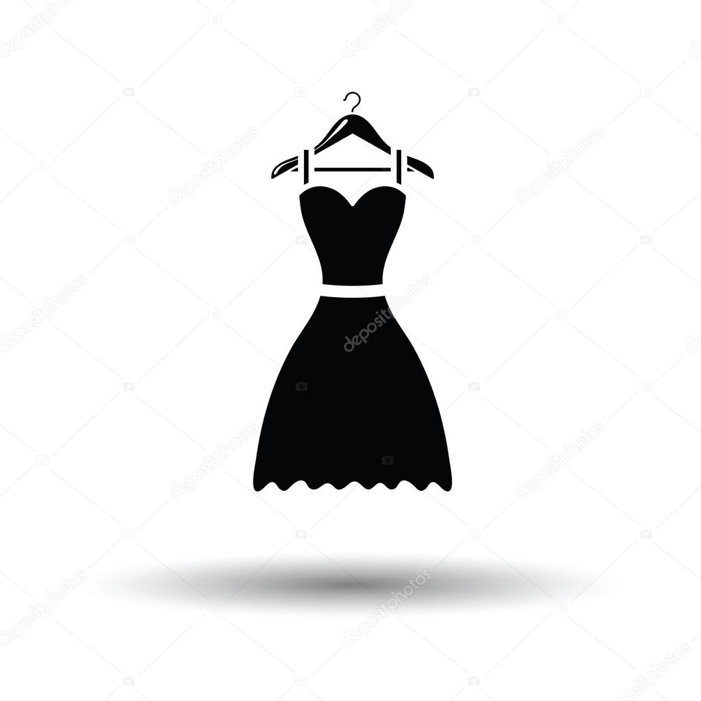 Elegant dress on shoulders icon