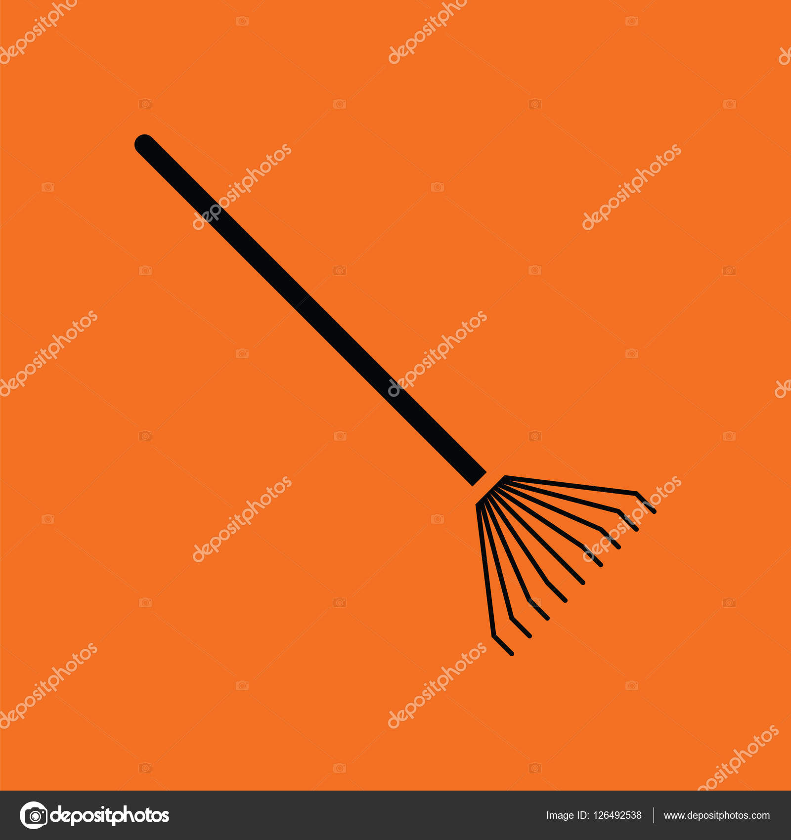 Black rake icon Stock Vector Image by ©angelp #126492538
