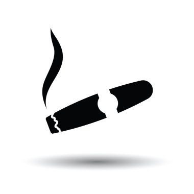Cigar icon with  shadow.  clipart