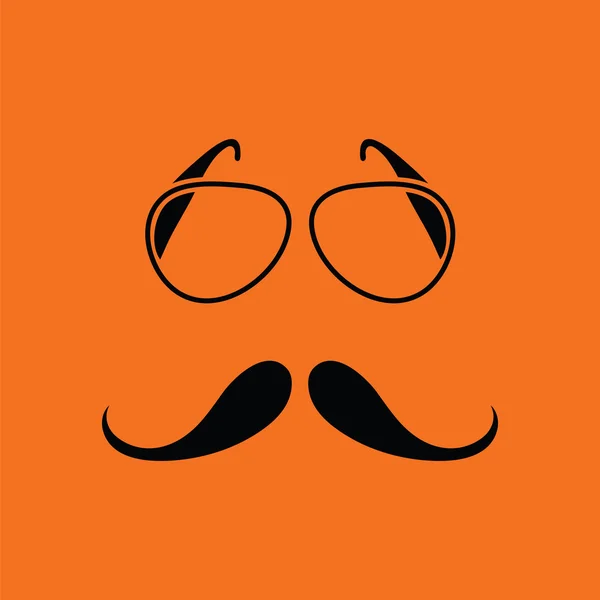 Ochelari Și Mustache Icon — Vector de stoc