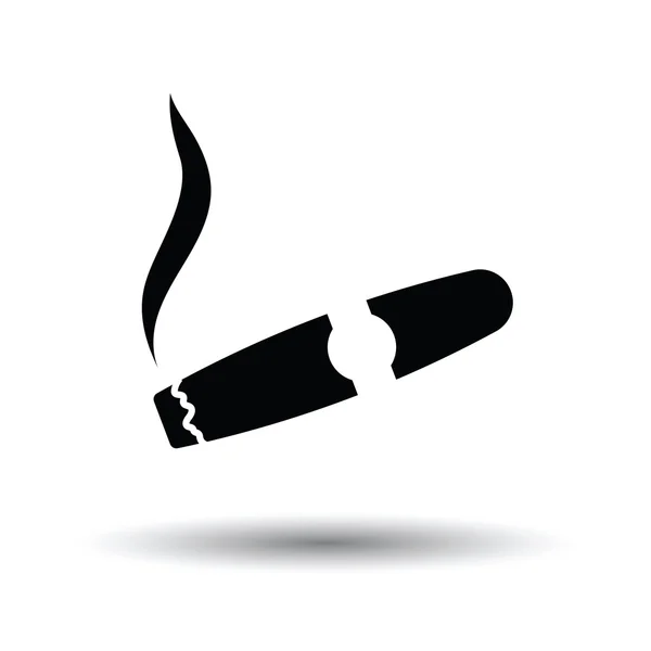 Icono de cigarro con sombra . — Vector de stock