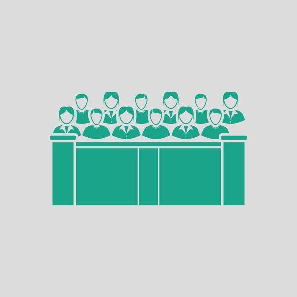 Groene jury pictogram — Stockvector