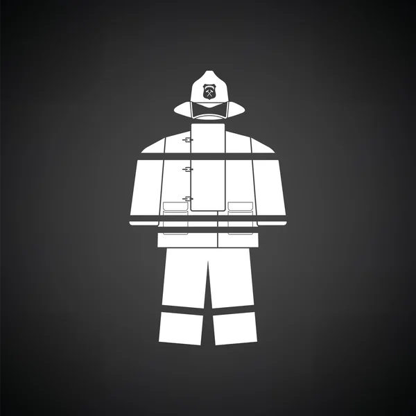 Servicio de bomberos icono uniforme — Vector de stock