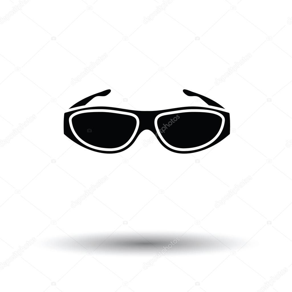 Poker sunglasses icon.