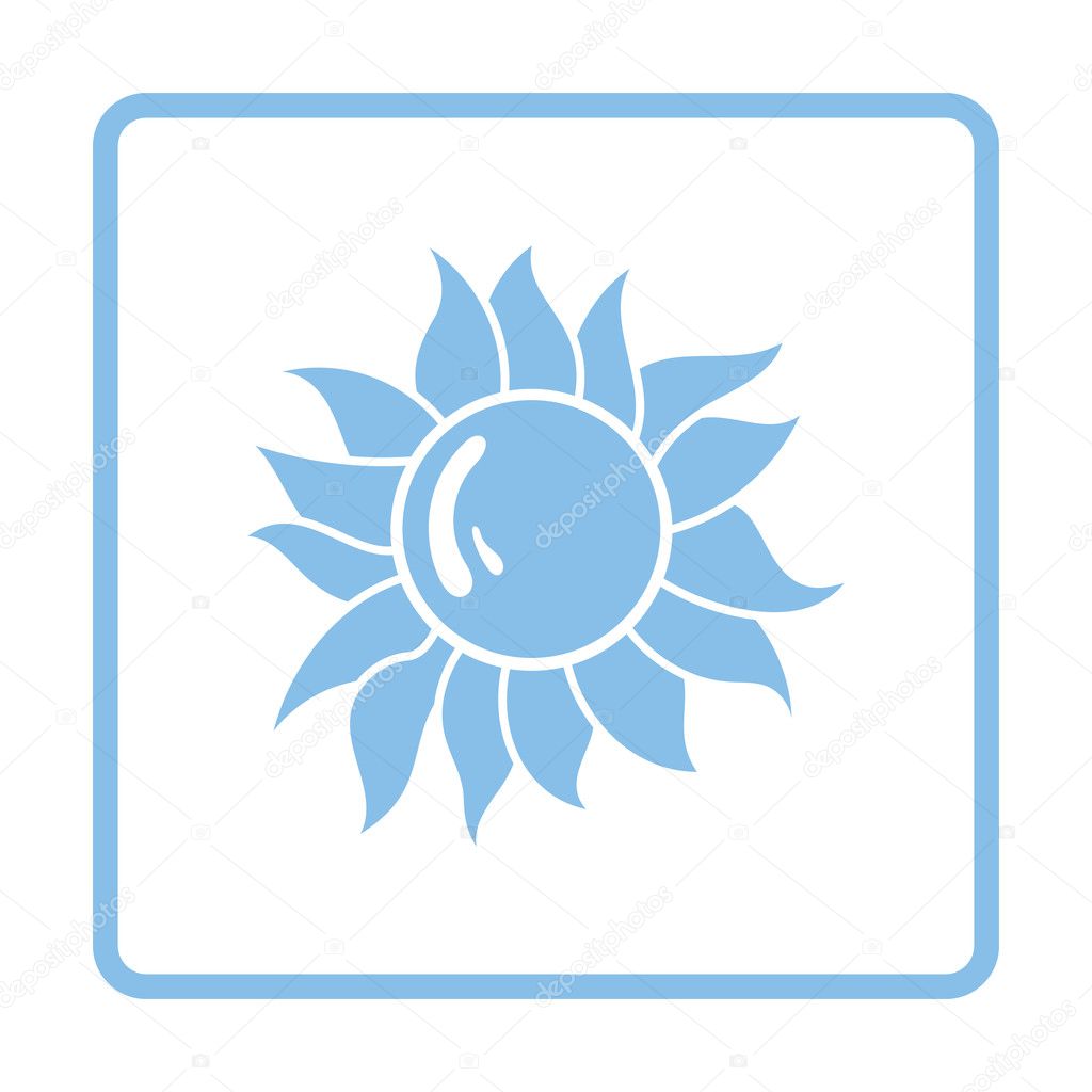 Blue sun icon