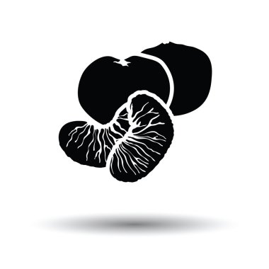 Gölge tasarımı ile mandalina simgesi