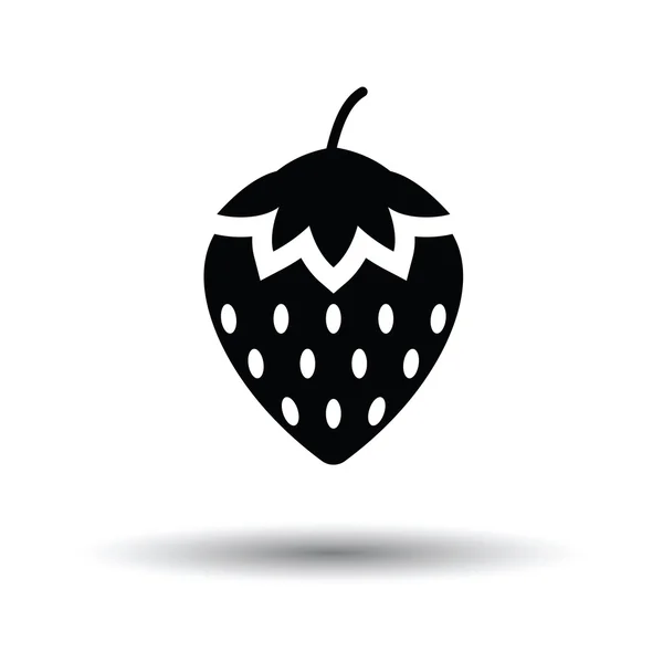 Φράουλα εικονίδιο με σκιά σχεδιασμό — Διανυσματικό Αρχείο