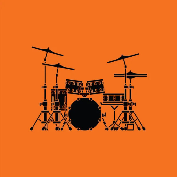 Conjunto de tambor icono — Vector de stock