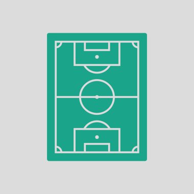 Havadan görünümü futbol sahası simgesi