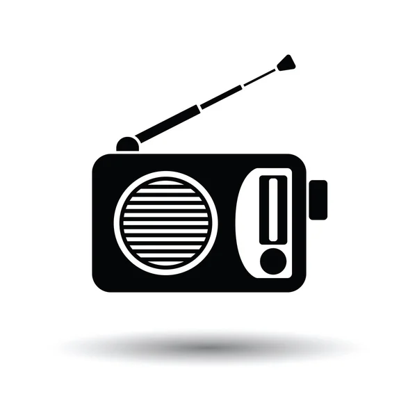 Radio icon with shadow design — Stock Vector