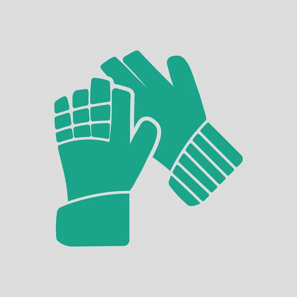 Voetbal keeper handschoenen pictogram — Stockvector