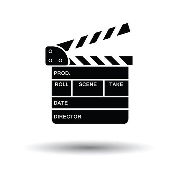 Clapperboard icono con diseño de sombra — Archivo Imágenes Vectoriales