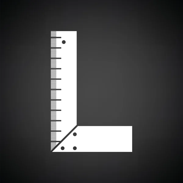 White setsquare icon — Stock Vector