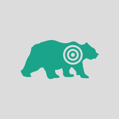 Bear silhouette icon clipart