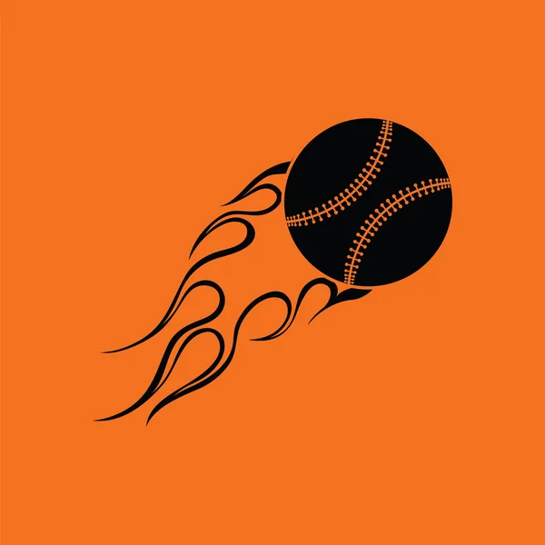 Baseball fire ball icon — Stock Vector