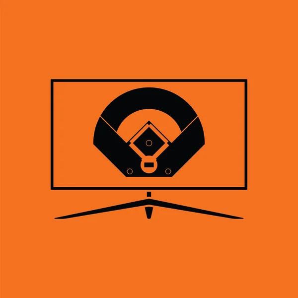 Béisbol tv icono de traducción — Vector de stock