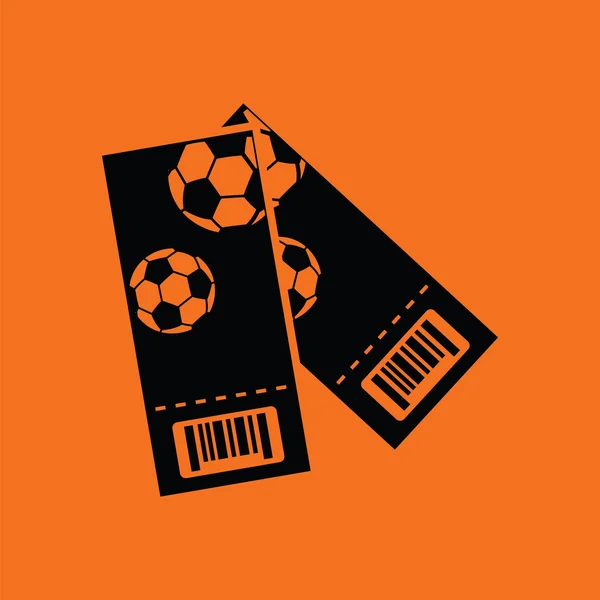 Dua tiket sepak bola - Stok Vektor