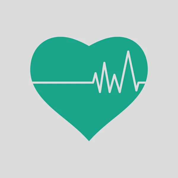 Καρδιά με καρδιο διάγραμμα εικονίδιο — Διανυσματικό Αρχείο