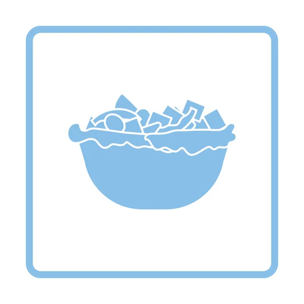 Салат на значку тарілки — стоковий вектор