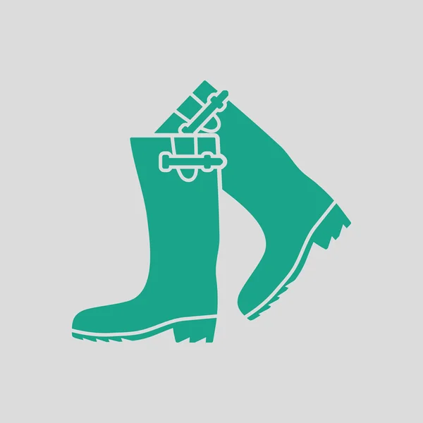 Hunters rubber boots icon — Stock Vector