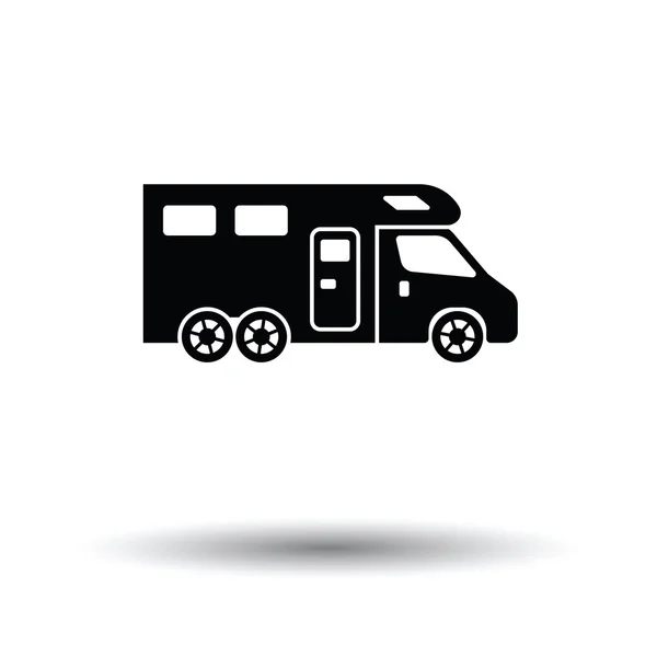 Camping familiar caravana icono — Vector de stock