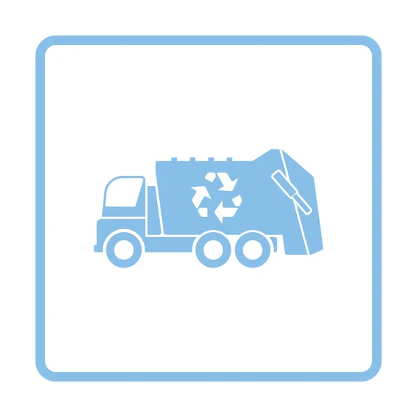 Reciclaje de coches de basura — Vector de stock