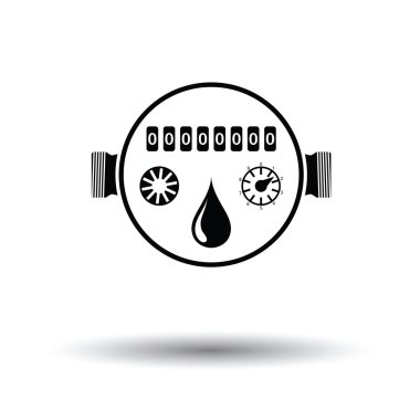 Water meter icon.  clipart