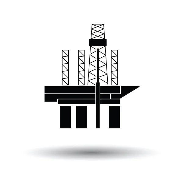 Icono de plataforma de mar petróleo — Vector de stock