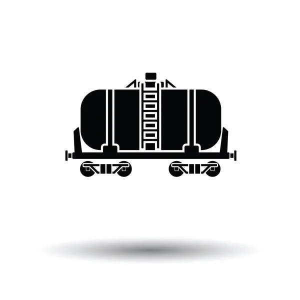 Olie spoorweg tank pictogram. — Stockvector