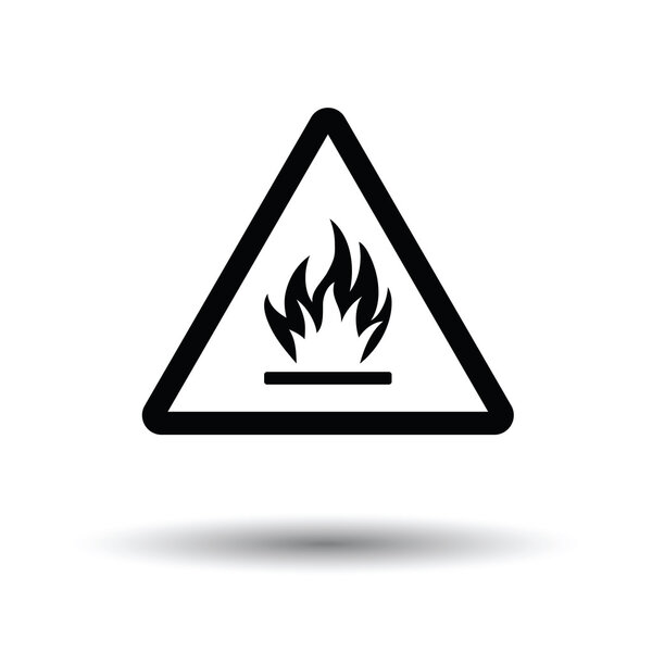 Flammable icon illustration.