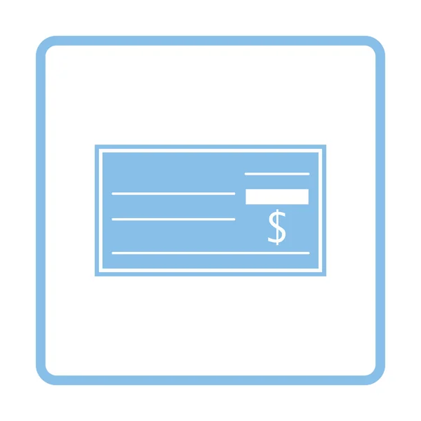 Icono cheque bancario — Vector de stock