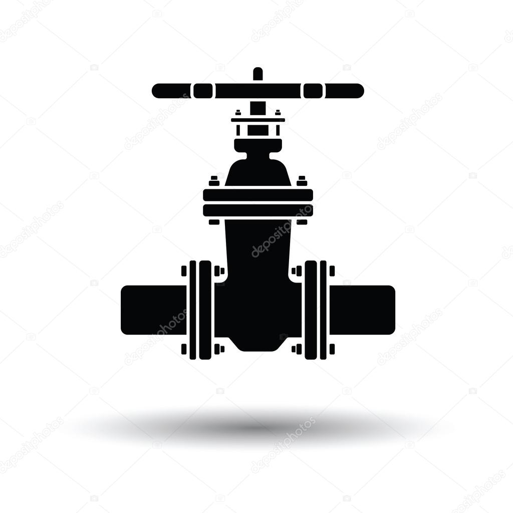 Pipe valve icon. 