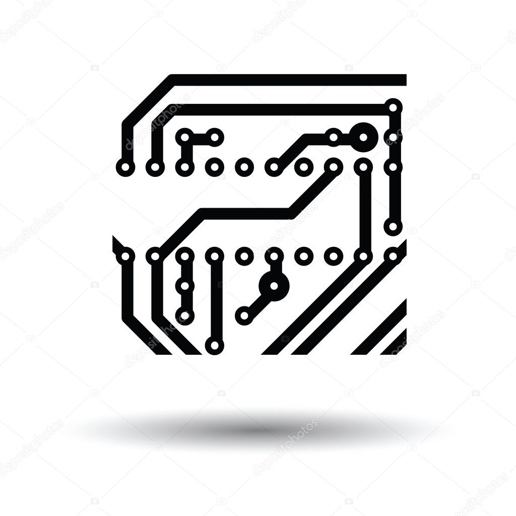 Circuit board icon. 