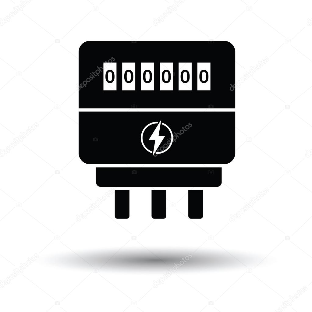 Electric meter icon.  Vector illustration.