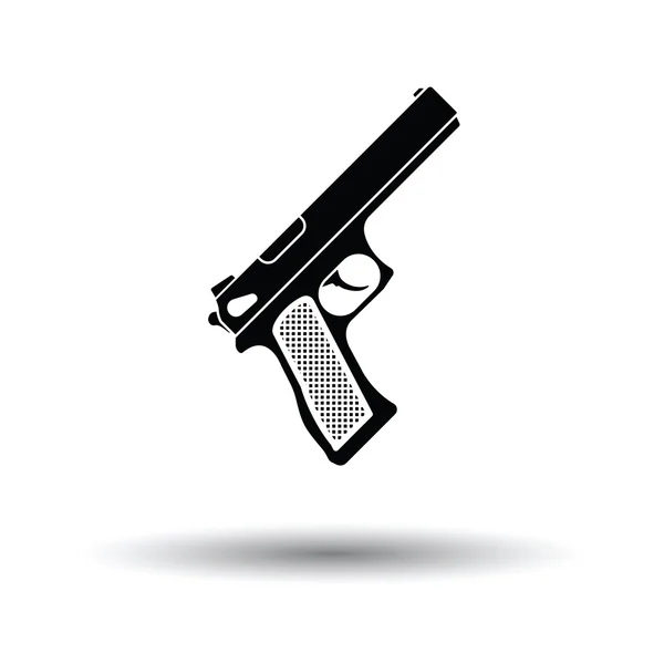 Icono de pistola con diseño de sombra . — Vector de stock