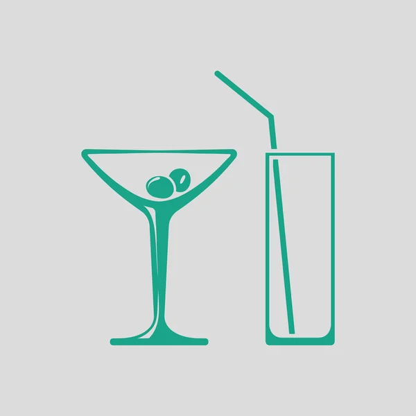 Ícone de óculos de cocktail —  Vetores de Stock