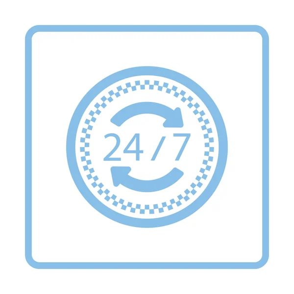 24 hour taxi service icon — Stock Vector