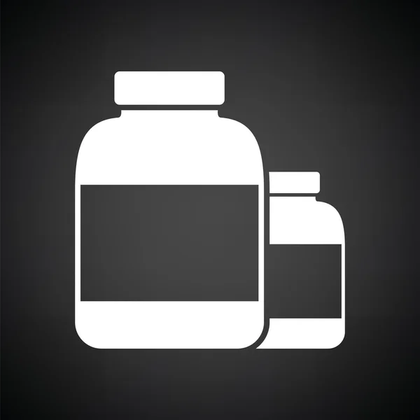 Pilules icône conteneur — Image vectorielle